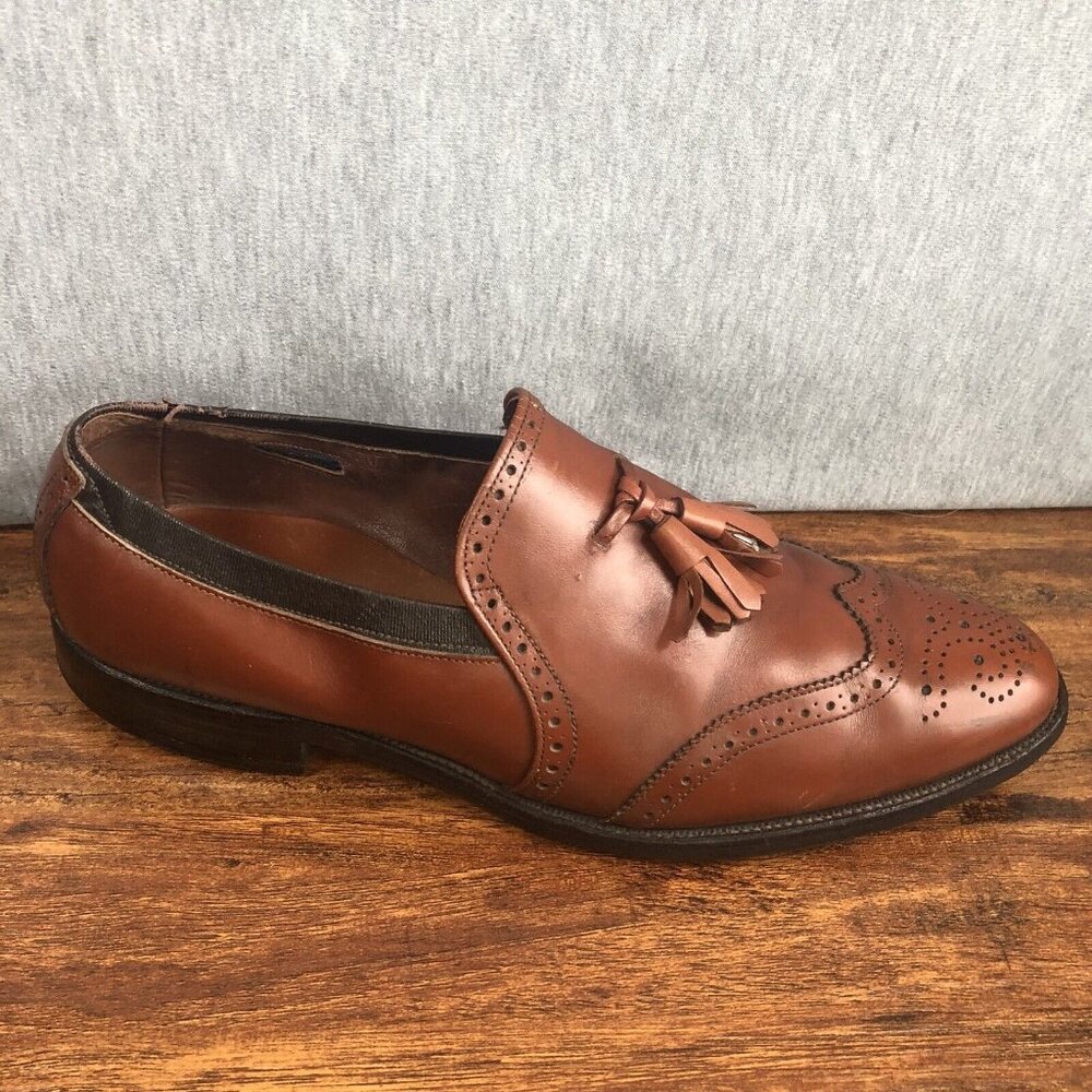 Allen Edmonds Canfield Leather Brown Semi Brogue Oxford Dress Shoes Size‎ 10 B - Picture 5 of 11